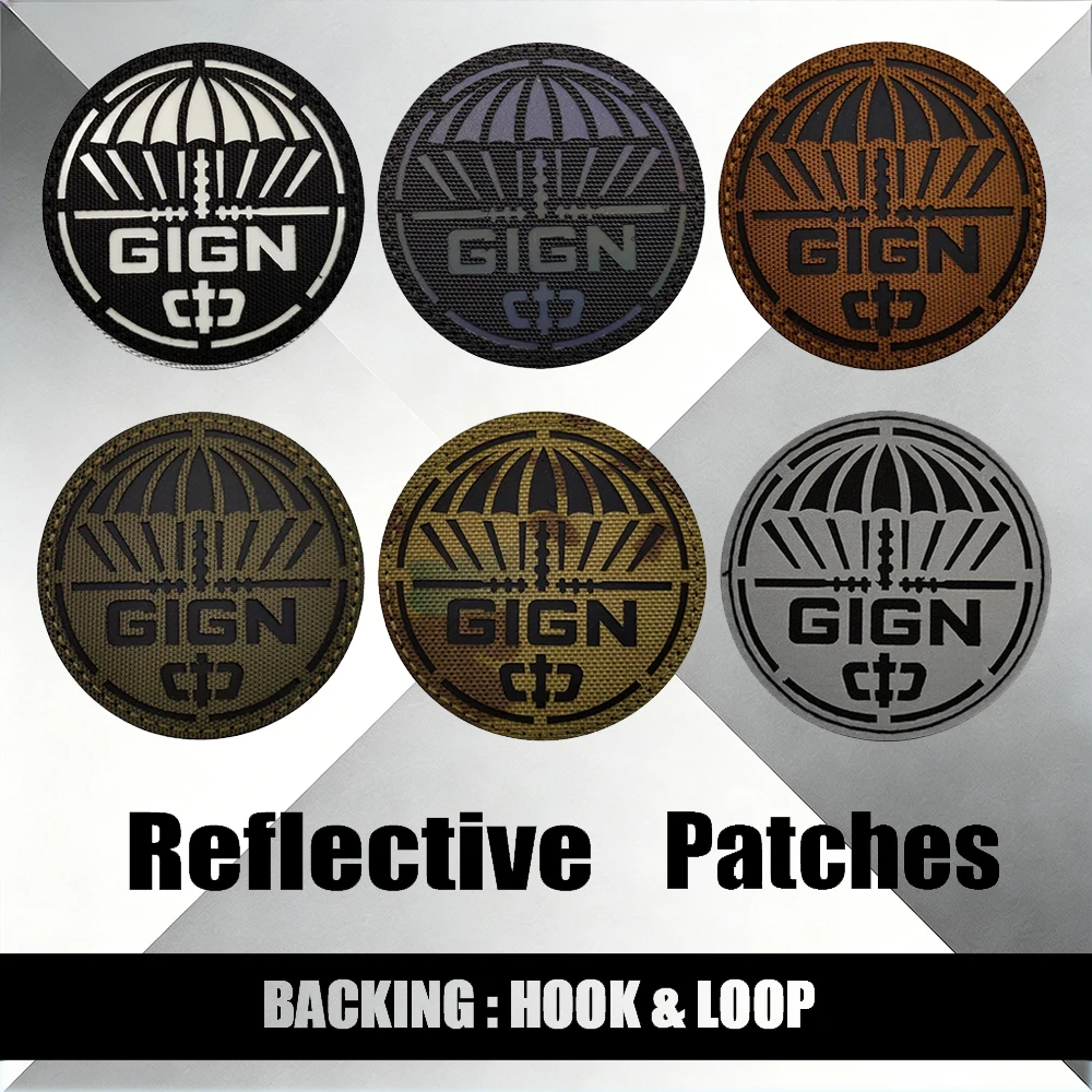 Industrial Laser Welding - France GIGN Tactical Patches Laser-Cut Night