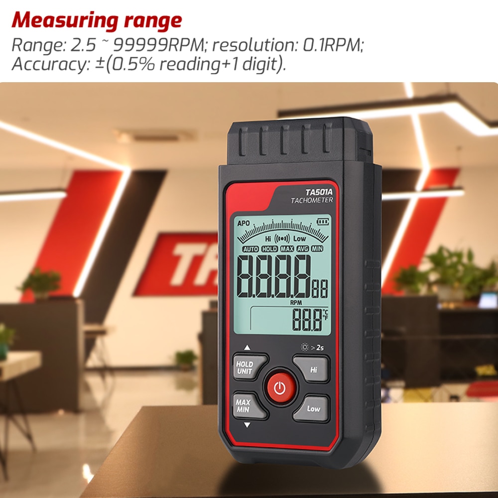 TA501A Laser Tachometer Up to  - Industrial Laser Tachometer recension och pris