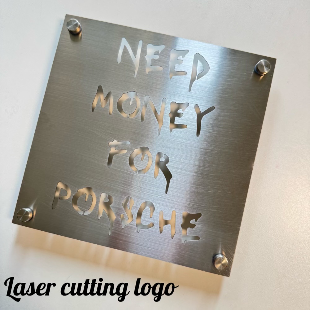 Modern Stainless Steel Signboa - Industrial Laser Power recension och pris