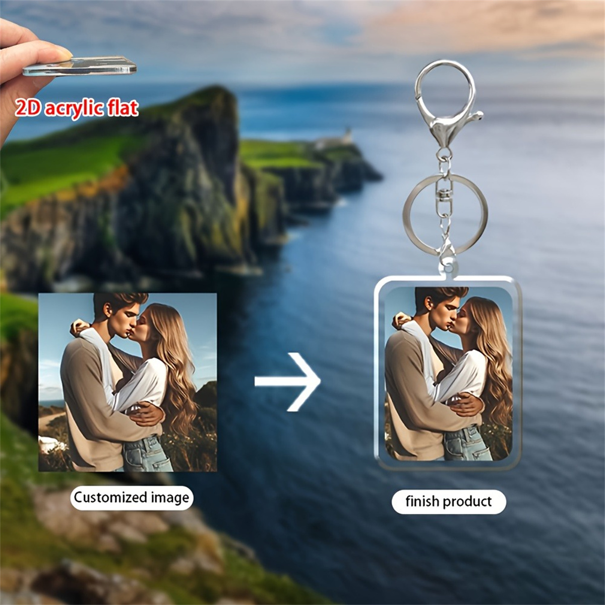 Custom2DFlat Acrylic Photo Key - Industrial Laser Power recension och pris