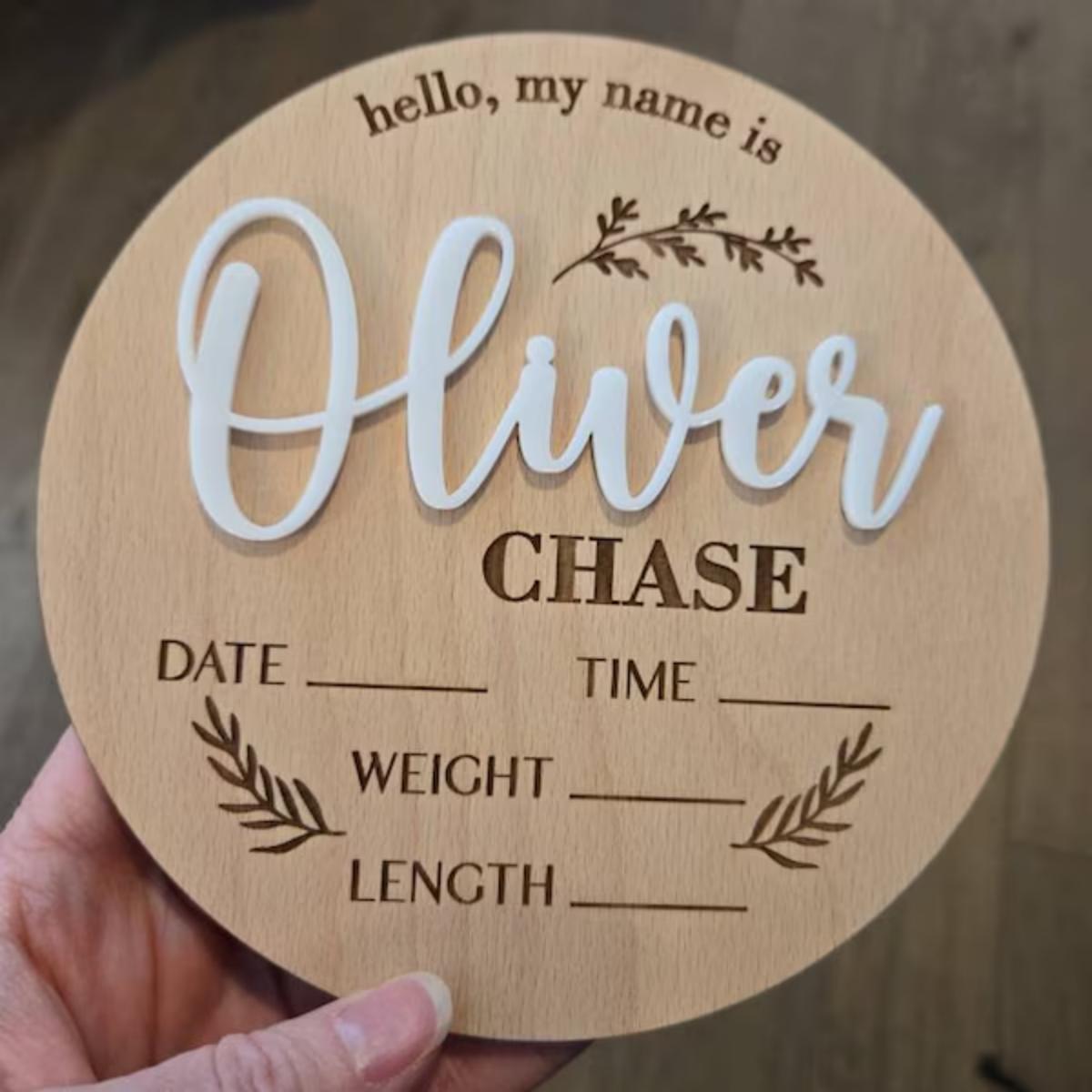 1Pc Custom Baby Announcement S - Industrial Laser Power recension och pris