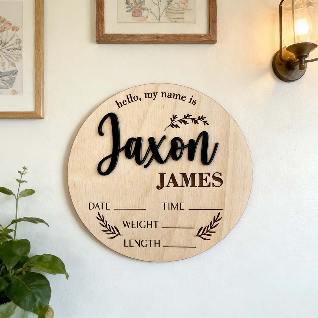 1Pc Custom Baby Announcement S - Industrial Laser Power recension och pris