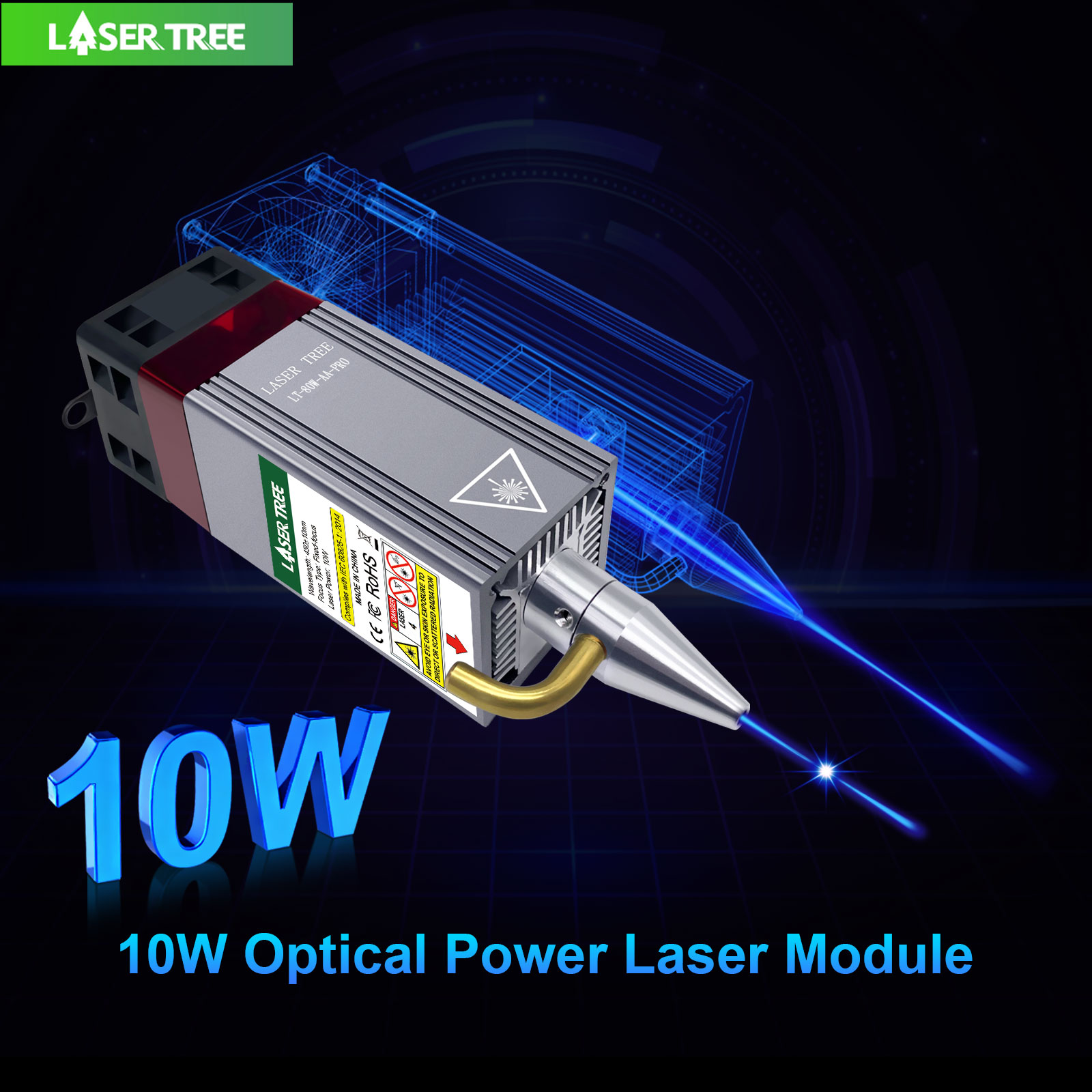 LASER TREE 5W 10W Optical Powe - Metal Laser Cutter Head recension och pris