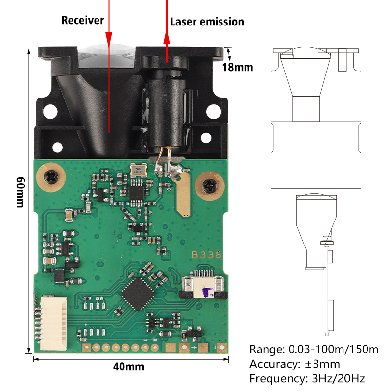20Hz Class II Industrial Autom - Industrial Laser Distance Sensor recension och pris