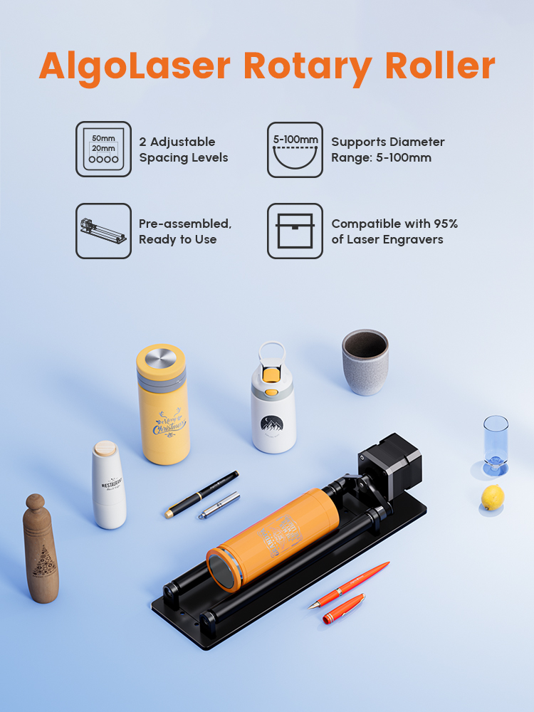 AlgoLaser Rotary Roller 360° R - Rotary Axis Laser Engraver recension och pris