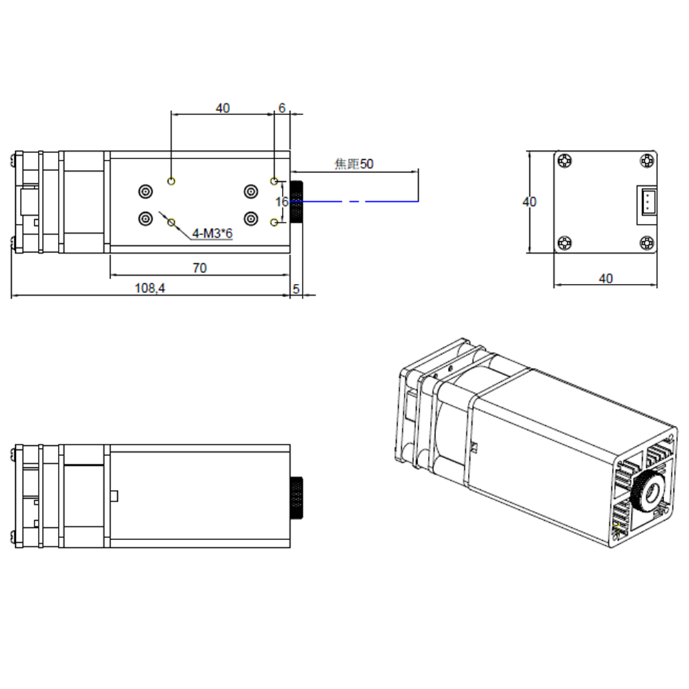 Twotrees 80W Laser Head For En - Metal Laser Cutter Head recension och pris