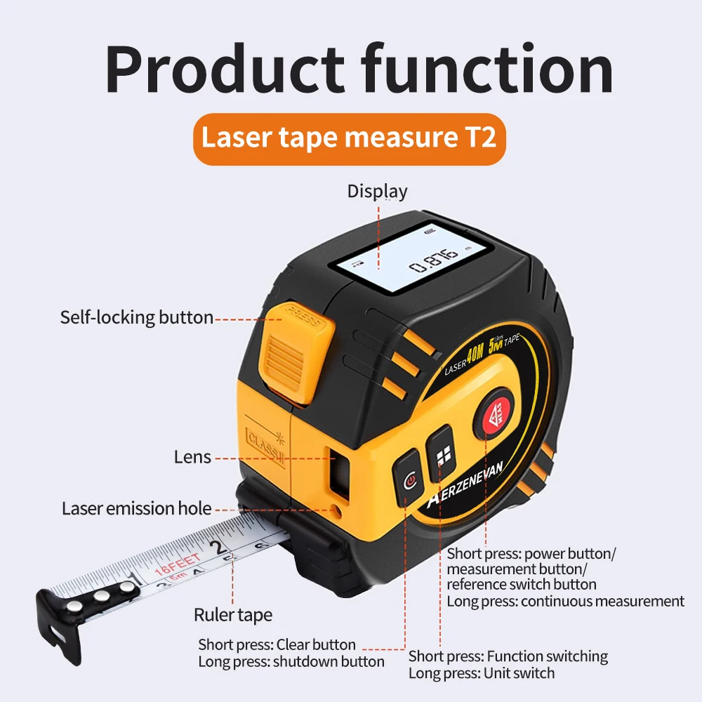 80m Laser Tape Measure Tape Me - Industrial Laser Training recension och pris