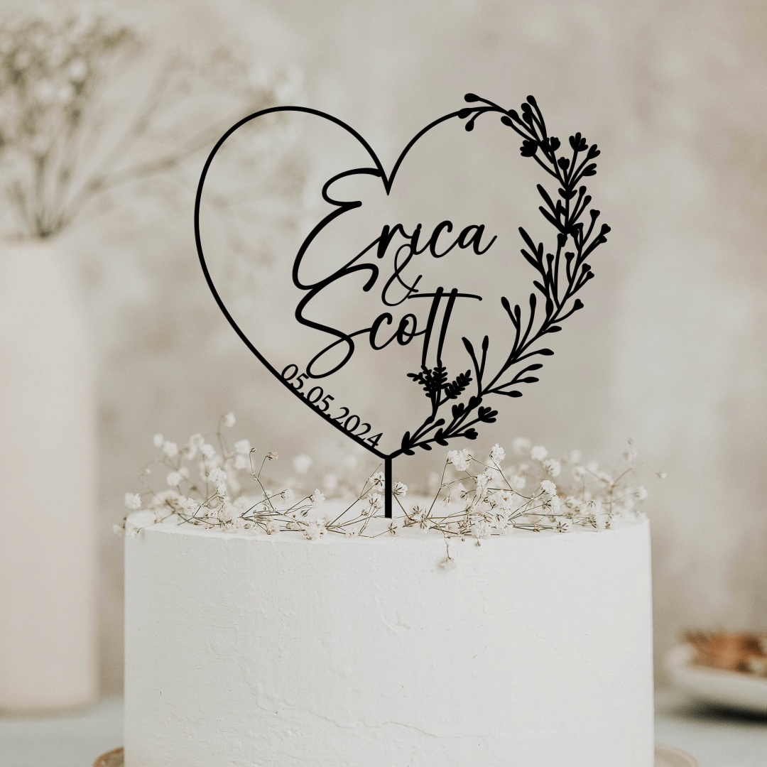 Gold Cake Topper with Heart, H - Industrial Laser Power recension och pris