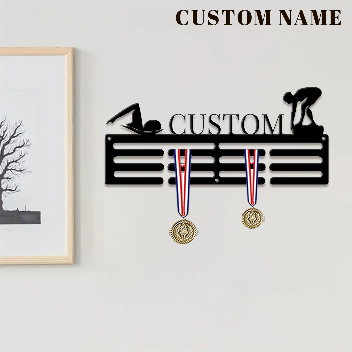 1pc Custom Swimming Metal Meda - Industrial Laser Power recension och pris