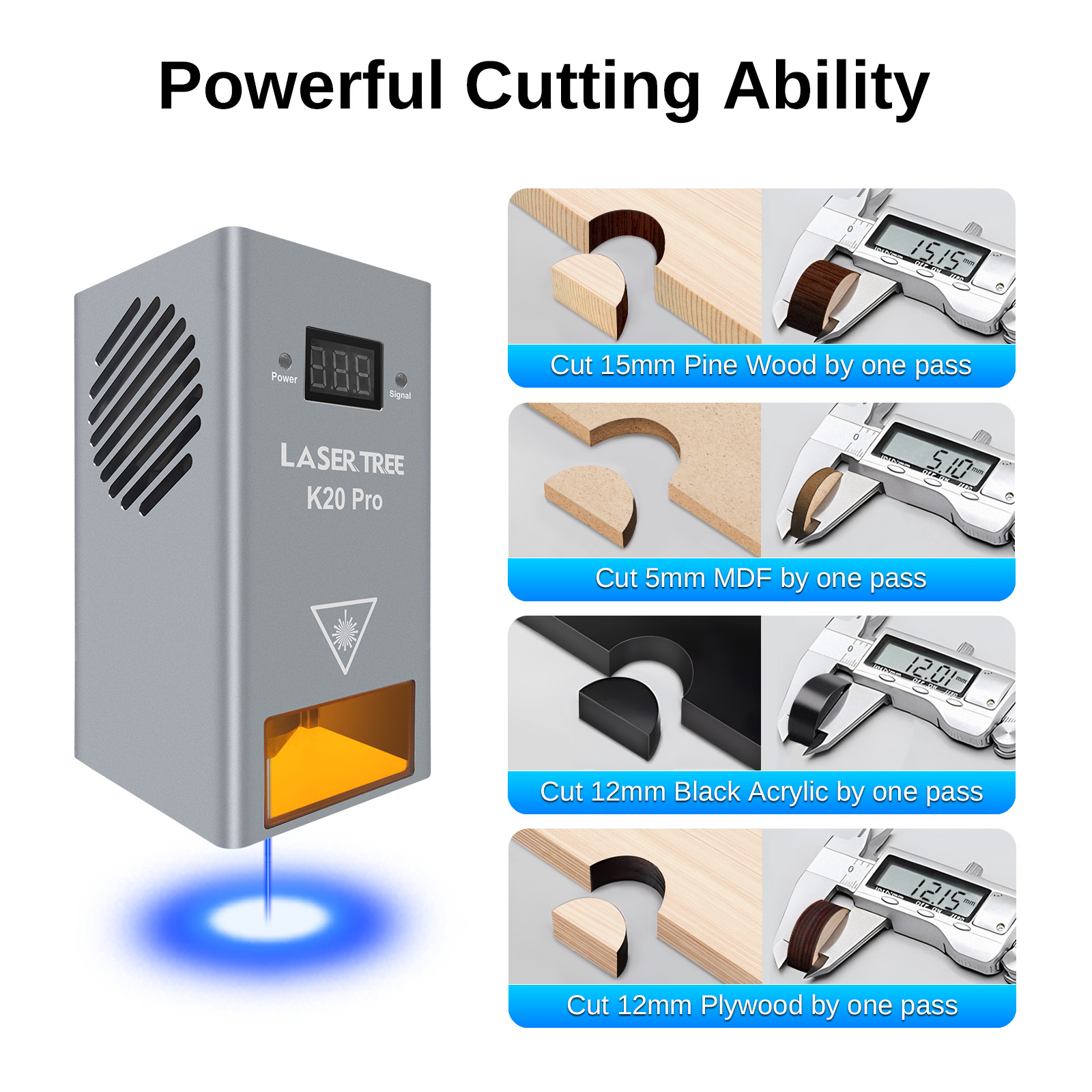 LASER TREE High Power 20W Opti - Metal Laser Cutter Head recension och pris