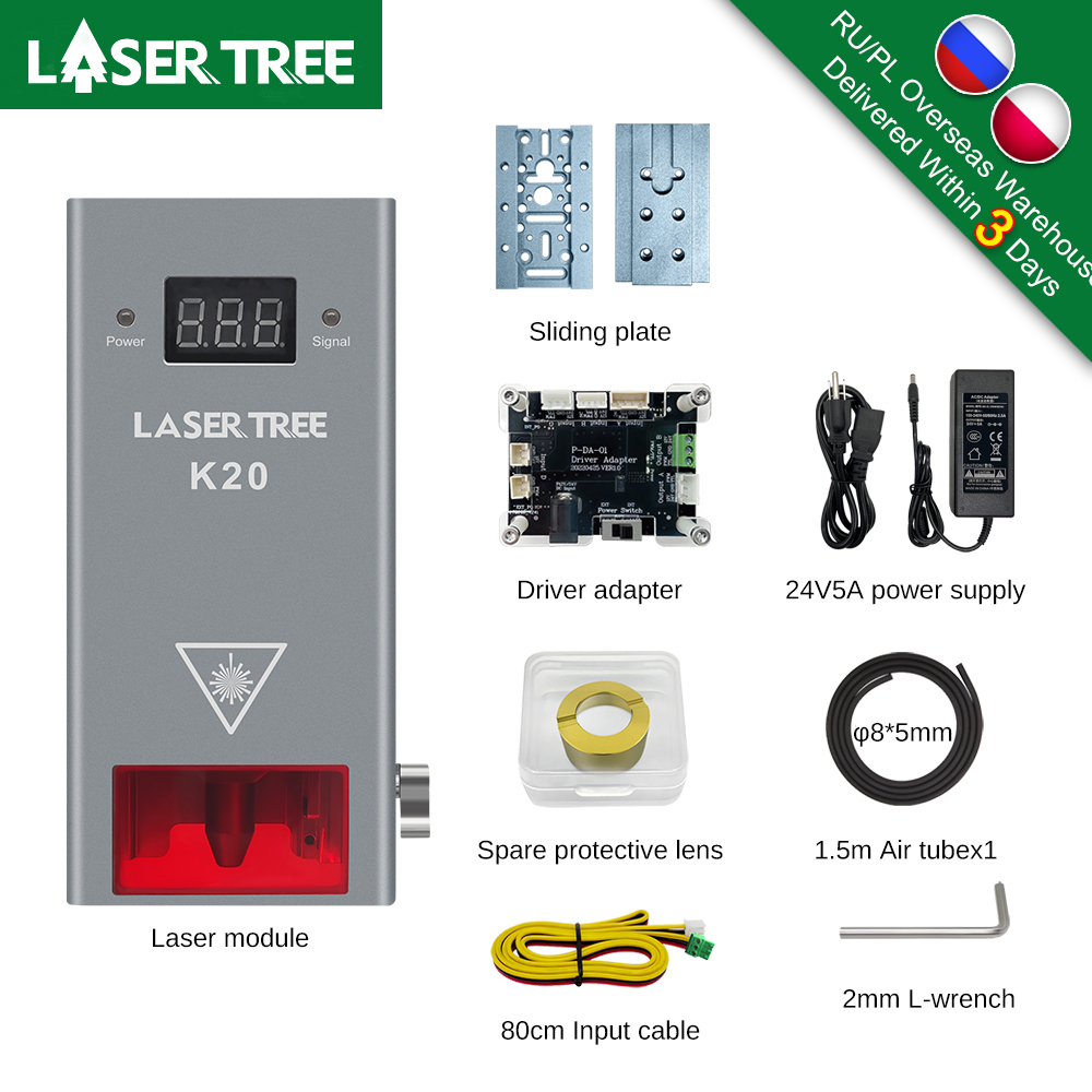LASER TREE 20W 10W 5W Optical  - Metal Laser Cutter Head recension och pris
